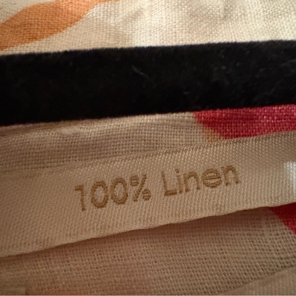 Cynthia Rowley 100% Linen Oversized Leaf Print Button Detail Blouse Size 2X - Picture 6 of 7